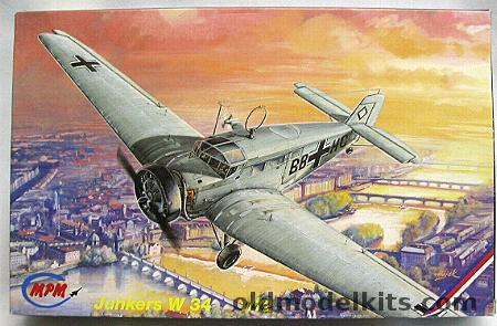 MPM 1/72 Junkers W-34 - (W.34), 72110 plastic model kit
